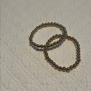 Elegant Gold Beaded Bracelet Set